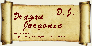 Dragan Jorgonić vizit kartica